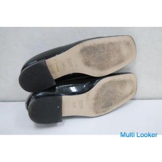 Echte GUCCI Slipper, ca. 23cm Emaille Pumps Schwarz 36C Damen Ladies PayPay Zahlung möglich ☆