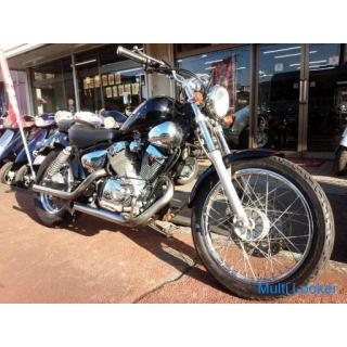 Yamaha XV250 Virago Luftgekühlter V-Twin 250ccm Slash Cut Schalldämpfer Schwarz