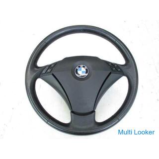 BMW 5er NE25 E60 echtes schwarzes Lederlenkrad mit Airbag