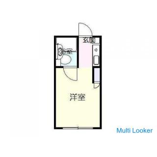 Eigentum mit Möbeln und Geräten. Kitamatsudo Station auf der JR Joban Line. Einzahlungsschlüssel ist