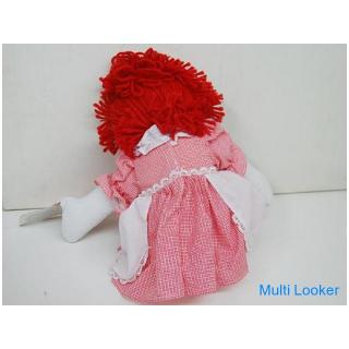 Raggedy Andy 40cm Beifall Red x Pink Plaid Doll
