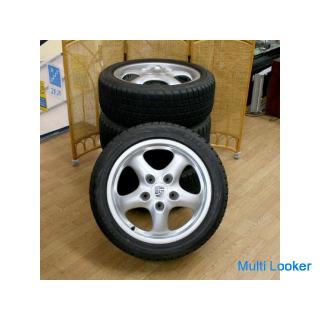 Porsche 993 Originalrad 7J / 9J × 17 Leichtmetallrad 5H PCD 130 Mittelkappe BLIZZAK WS70 4-teiliges