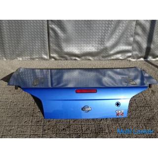 Nissan original BNR34 Skyline GT-R GTR Heckklappe TV2 Bayside blau Flügelloch