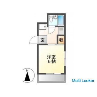 [Keine Kaution oder Schlüsselgeld] [1K Eckzimmer] Tsujihata, Nakagawa-ku! Miete 36.000 Yen, gemeinsa