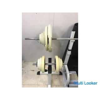 WILDFITGYM Langhantelset mit mehreren Bänken / Sicherheitsständer / Klappbank