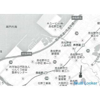 ★ Grundstück zu vermieten ★ 7213 m², Izumisano-shi, Nakajo # Materiallager # LKW-Parkplatz # Fahrzeu