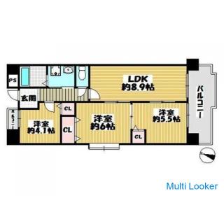 [Asahi Plaza Bentencho 18,5 Millionen Yen] 8 Gehminuten vom Bahnhof 