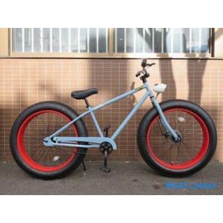 BRONX 26 Zoll fettes Fahrrad hellblau Single Speed benutzerdefinierte extra dicke Reifen Straßenfahr