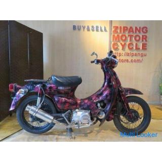 HONDA LITTLE CUB 72cc 2294km Lila Metallic Wrap Painting Produktion!