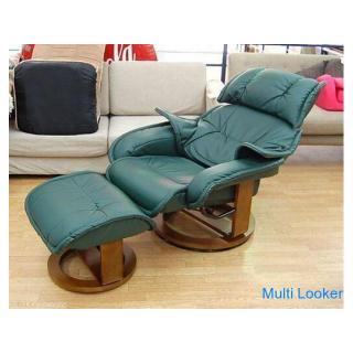 Persönlicher Stuhl Breite 81 cm mit osmanischem Liegen Rotierendes grünes System Dunkelgrün Einsitzi