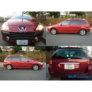 Peugeot 307 SW 2.0 läuft 61.000 km. 7-Sitzer. Glasdach. Vollsegment-TV-Navigation