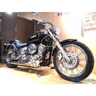 Yamaha Dragstar 4TR 400cc Tatsächliche Arbeit 7600 km Schalldämpfer Falcon Kit Griff nach Maß von Sa