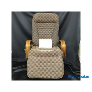 Yamazen Drehstuhl mit Rattan Ottomane SFC-57OT