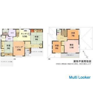 1-chome, Takeoka, Kagoshima City [Haus] Zwei zweistöckige Holzgaragen mit 38 Millionen Yen