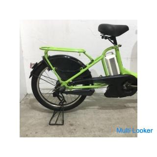 [Kostenloser Versand] Elektrofahrrad für Kinder YAMAHA Pas Kiss Mini Clover Green 20 Zoll Batterie m