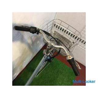 Elektrofahrrad Mamachari BRIDGESTONE Albert e Snow Aqua 26 Zoll 8AH Interieur 5-Gang Vorder- und Hin