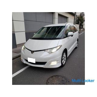 Toyota Estima 2.4 Aeras G Edition 49.000 km. Echte Navigation Full Seg TV Farbrückkamera Beide Seite