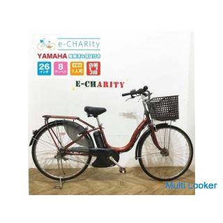 Elektrofahrrad Mamachari YAMAHA PAS Natura Orange 26 Zoll 8Ah Viele neue Ersatzteile! [Kobe]