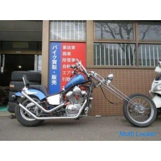 Honda Steed 400 lange Gabel 400ccm 1998 Modell 10.431 km blau metallic! Amerikanisches Motorrad