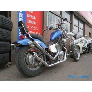 Honda Steed 400 lange Gabel 400ccm 1998 Modell 10.431 km blau metallic! Amerikanisches Motorrad