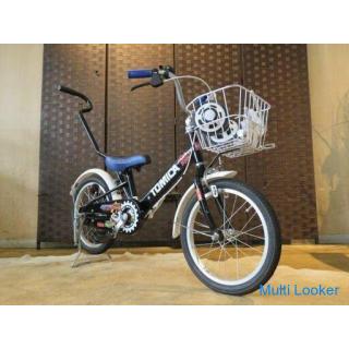 Kinderfahrrad Tomica 16 Zoll mit Stützrädern und Assist Bar Junior 3-5 Jahre alt