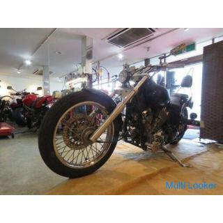 YAMAHA DRAGSTAR DS400 18.528 km. Schwarz! Kundenspezifisches amerikanisches Motorrad!