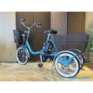 YAMAHA PAS Wagon PA16W 2020 Blau Innen 3-stufiger 18-Zoll-Korb Dreirad mit Ladegerät Elektrofahrrad