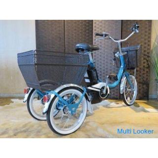 YAMAHA PAS Wagon PA16W 2020 Blau Innen 3-stufiger 18-Zoll-Korb Dreirad mit Ladegerät Elektrofahrrad