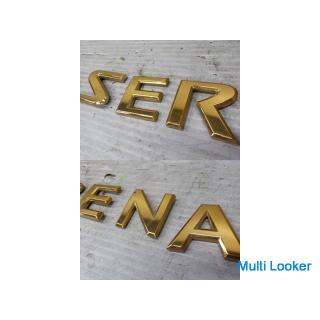 2008 Nissan Serena C25 Echtgold Emblem 8-teiliges Set Nissan Logo groß und klein SERENA