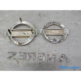 2008 Nissan Serena C25 Echtgold Emblem 8-teiliges Set Nissan Logo groß und klein SERENA