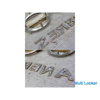 2008 Nissan Serena C25 Echtgold Emblem 8-teiliges Set Nissan Logo groß und klein SERENA