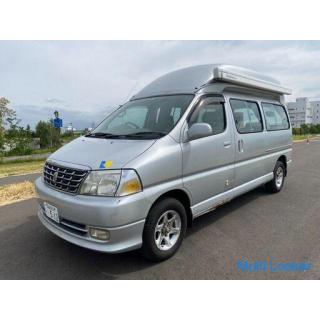 Wohnmobil! Toyota Grand Hiace 4WD VCH28K Sitzplatzkapazität 7 Personen Navi TV DVD Seitenmarkise