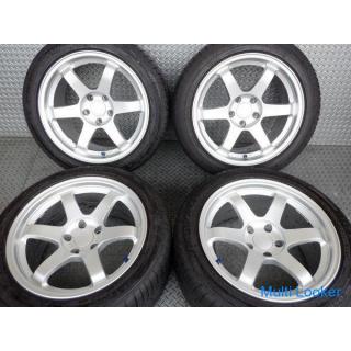 RAYS VR TE37 TE37C Geschmiedet 17 Zoll 9J +15 5 Löcher PCD 114,3 Schöne Ware RE050A 245/45R17 mit 4e