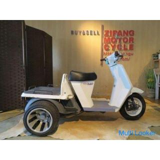 HONDA GYRO UP TA01 50ccm 5164 km. Weiße Mini-Auto-Zulassungsproduktion! Moped Original Charis Roller