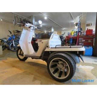 HONDA GYRO UP TA01 50ccm 5164 km. Weiße Mini-Auto-Zulassungsproduktion! Moped Original Charis Roller