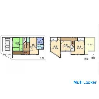 [Station Kawachi-Yamamoto] Tageslicht auf 3 Seiten / Badezimmer trocknen und heizen