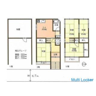 [Hyotan-Yama Station] Gebrauchtes Einfamilienhaus / Alle Räume haben 2 Beleuchtungen