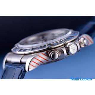 Seltene Rolex Daytona | REF. 116589 SACI | 18 Karat Weißgold | Saphir Baguette Lünette & Stunden