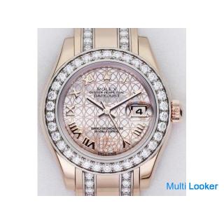 Rolex Pearlmaster | REF. 80285 | Diamant 6, Lünette & Armband | Perlmutt-Zifferblatt | 18 Karat 