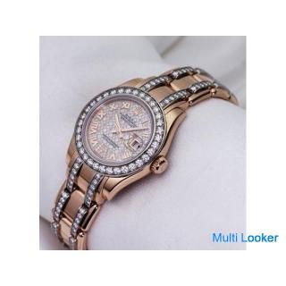 Rolex Pearlmaster | REF. 80285 | Diamant 6, Lünette & Armband | Perlmutt-Zifferblatt | 18 Karat 