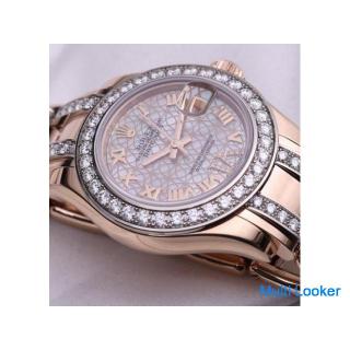 Rolex Pearlmaster | REF. 80285 | Diamant 6, Lünette & Armband | Perlmutt-Zifferblatt | 18 Karat 