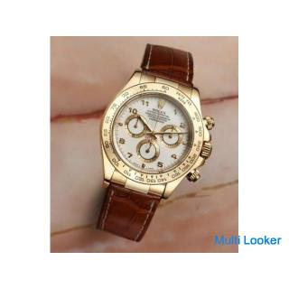 Rolex Daytona 116518 18 Karat Gelbgold, weißes Zifferblatt