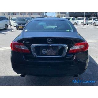 Nissan Cima Hybrid 3.5 VIP Black Leather Power Seat Air Conditioner (Garnet Black)