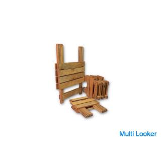 Klappbarer Holztisch Hocker Horden Wood 1 Tisch 4 Hocker