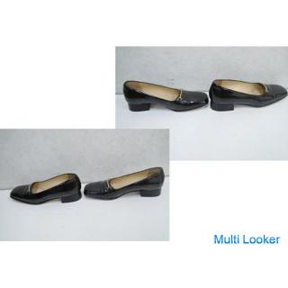 Genuine GUCCI Loafers, Approximately 23cm Enamel Pumps Black 36C Ladies ☆ PayPay payment possible ☆