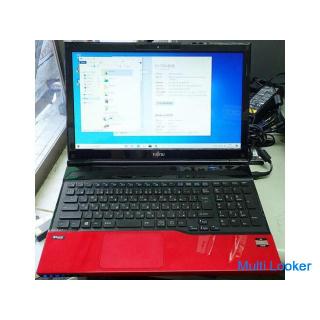 Used Fujitsu laptop FMVAH40 / J E2-1800 memory 4GB SSD256GB win10 HOME