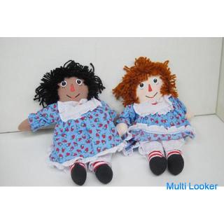 Hasbro Raggedy Ann & Andy 2 body set blue heart pattern about 30cm doll