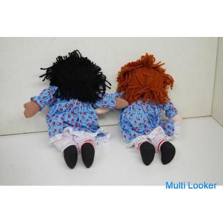 Hasbro Raggedy Ann & Andy 2 body set blue heart pattern about 30cm doll