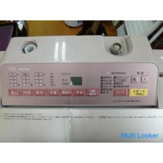 7.0kg 2016 made Panasonic fully automatic washing machine NA-FA70H3 INVERTER ECONAVI with instructio