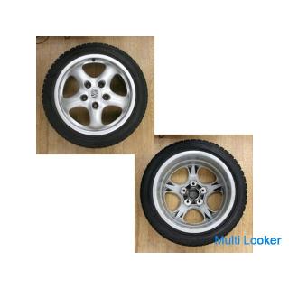 Porsche 993 Original wheel 7J / 9J × 17 Alloy wheel 5H PCD 130 Center cap BLIZZAK WS70 4 pieces set